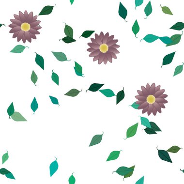 Yaprakları pürüzsüz arkaplan, vektör illüstrasyonu