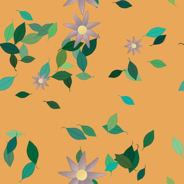 Yaprakları pürüzsüz arkaplan, vektör illüstrasyonu