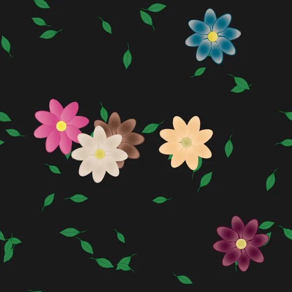 Abstraktní Květiny Listy Hladké Pozadí Vektorové Ilustrace — Stockový vektor
