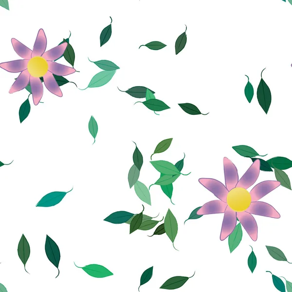 Blomster Hos Blade Problemfri Baggrund Vektor Illustration – Stock-vektor