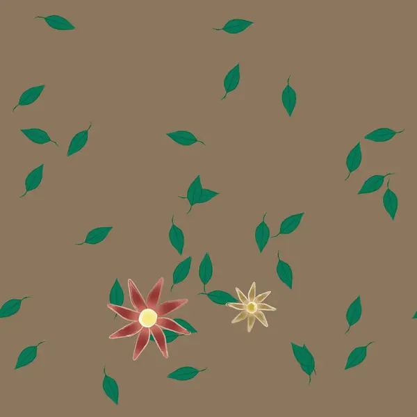 Abstraktní Květiny Listy Hladké Pozadí Vektorové Ilustrace — Stockový vektor