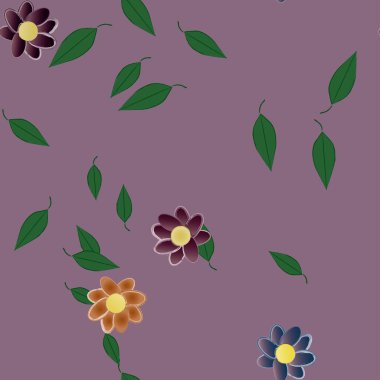 Yaprakları pürüzsüz arkaplan, vektör illüstrasyonu