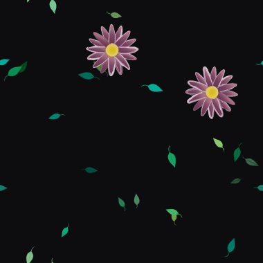 soyut çiçekler ve pürüzsüz arkaplan, vektör illüstrasyonu