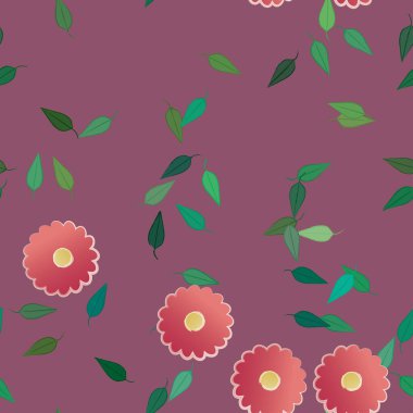 Yaprakları pürüzsüz arkaplan, vektör illüstrasyonu