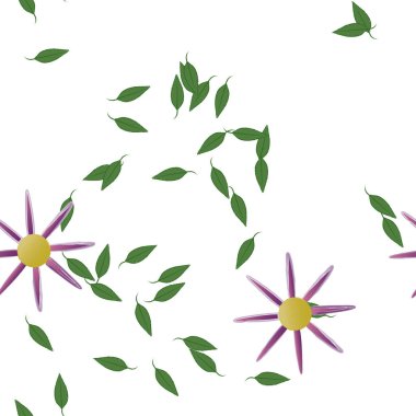 Yaprakları pürüzsüz arkaplan, vektör illüstrasyonu