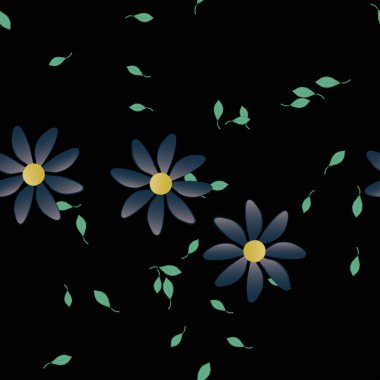 Yaprakları pürüzsüz arkaplan, vektör illüstrasyonu