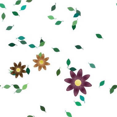 Yaprakları pürüzsüz arkaplan, vektör illüstrasyonu