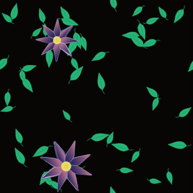 Yaprakları pürüzsüz arkaplan, vektör illüstrasyonu