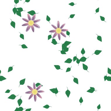 Yaprakları pürüzsüz arkaplan, vektör illüstrasyonu