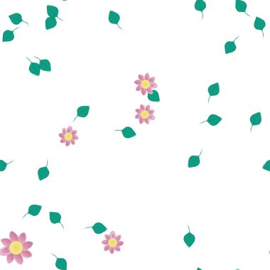 Yaprakları pürüzsüz arkaplan, vektör illüstrasyonu