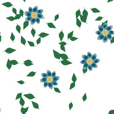 Yaprakları pürüzsüz arkaplan, vektör illüstrasyonu