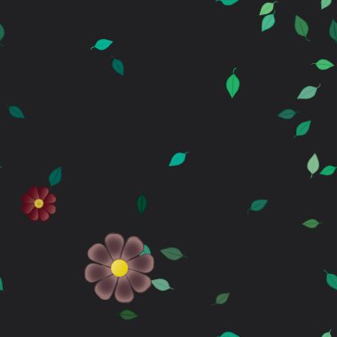 Yaprakları pürüzsüz arkaplan, vektör illüstrasyonu