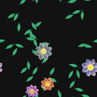 soyut çiçekler ve pürüzsüz arkaplan, vektör illüstrasyonu