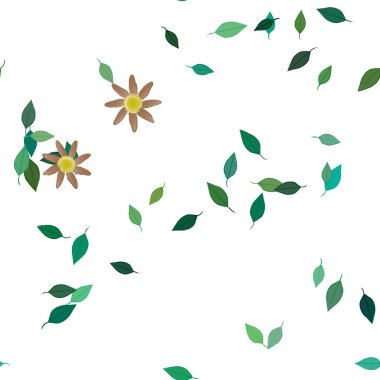 Yaprakları pürüzsüz arkaplan, vektör illüstrasyonu