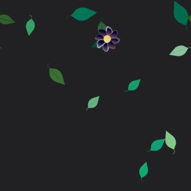 Yaprakları pürüzsüz arkaplan, vektör illüstrasyonu