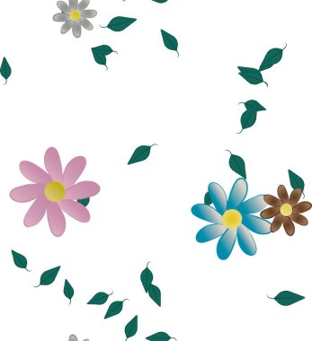 Yaprakları pürüzsüz arkaplan, vektör illüstrasyonu