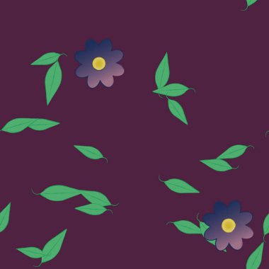 Yaprakları pürüzsüz arkaplan, vektör illüstrasyonu