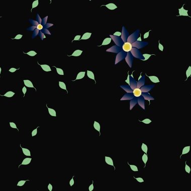 Yaprakları pürüzsüz arkaplan, vektör illüstrasyonu