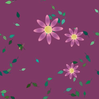 Yaprakları pürüzsüz arkaplan, vektör illüstrasyonu