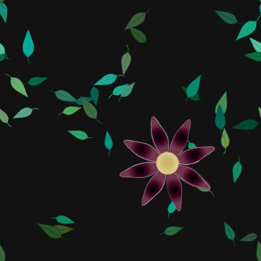 Yaprakları pürüzsüz arkaplan, vektör illüstrasyonu