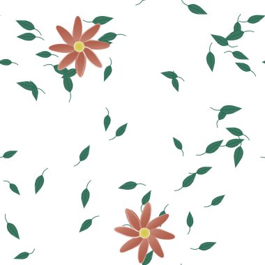 Yaprakları pürüzsüz arkaplan, vektör illüstrasyonu