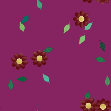 Yaprakları pürüzsüz arkaplan, vektör illüstrasyonu