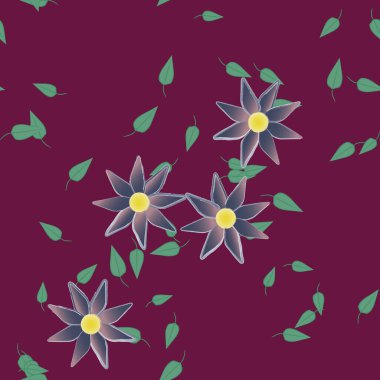 Yaprakları pürüzsüz arkaplan, vektör illüstrasyonu