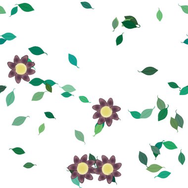 Yaprakları pürüzsüz arkaplan, vektör illüstrasyonu