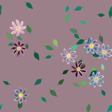 Yaprakları pürüzsüz arkaplan, vektör illüstrasyonu