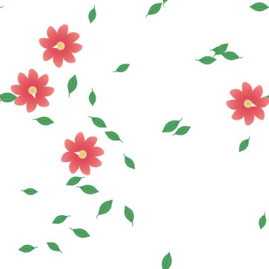 Yaprakları pürüzsüz arkaplan, vektör illüstrasyonu