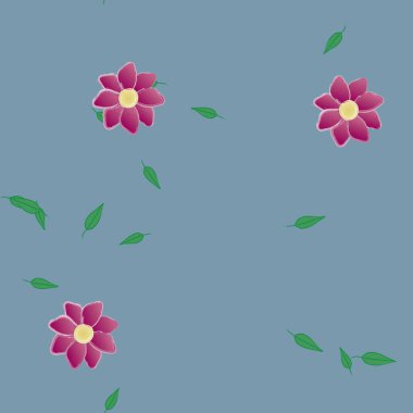 Yaprakları pürüzsüz arkaplan, vektör illüstrasyonu