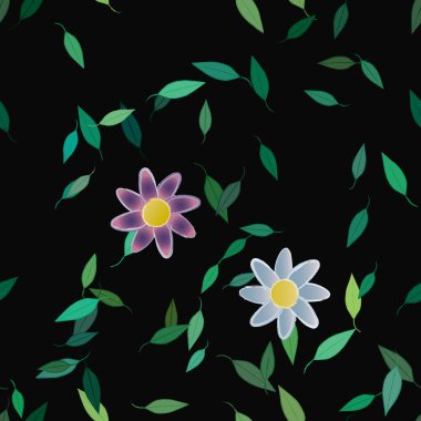 Yaprakları pürüzsüz arkaplan, vektör illüstrasyonu