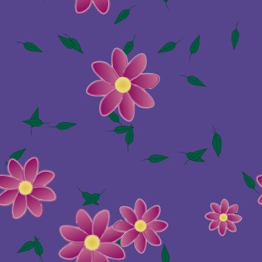 Yaprakları pürüzsüz arkaplan, vektör illüstrasyonu