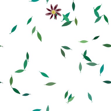 Yaprakları pürüzsüz arkaplan, vektör illüstrasyonu