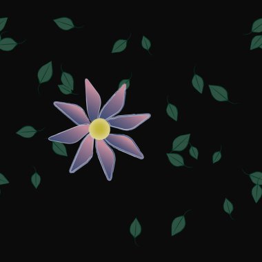 Yaprakları pürüzsüz arkaplan, vektör illüstrasyonu