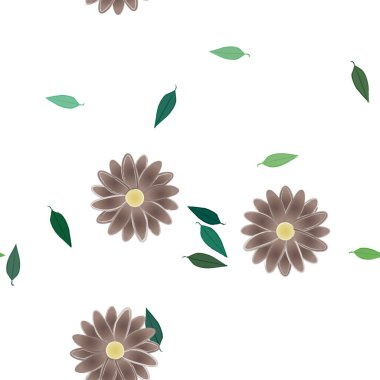 Yaprakları pürüzsüz arkaplan, vektör illüstrasyonu