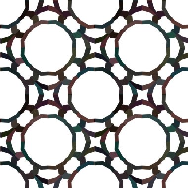 Geometrik süslemeli vektör deseni. Kusursuz tasarım dokusu.