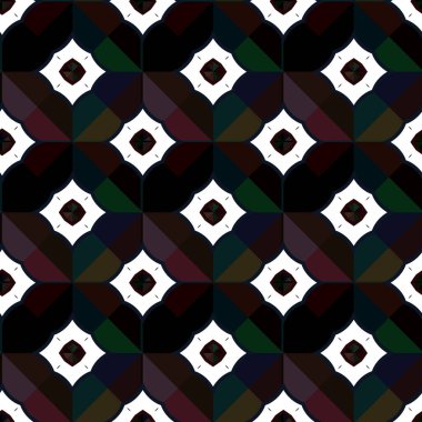 Modern geometrik vektör tasarımı, kusursuz desen çizimi