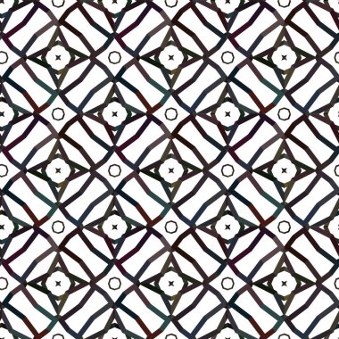 Modern geometrik vektör tasarımı, kusursuz desen çizimi