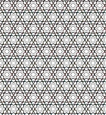 Geometrik süslemeli vektör deseni. Kusursuz tasarım dokusu.