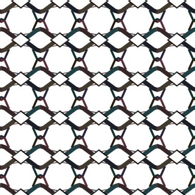 Geometrik süslemeli vektör deseni. Kusursuz tasarım dokusu. 