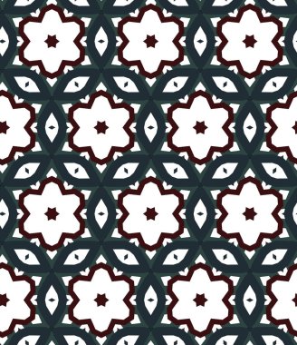 Geometrik süslemeli vektör deseni. Kusursuz tasarım dokusu. 