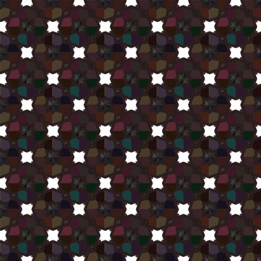 Geometrik süslemeli vektör deseni. Kusursuz tasarım dokusu.