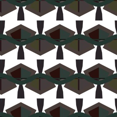 Modern geometrik vektör tasarımı, kusursuz desen çizimi