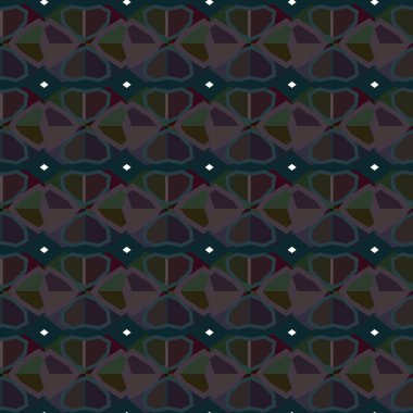Geometrik süslemeli vektör deseni. Kusursuz tasarım dokusu. 