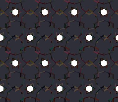 Geometrik süslemeli vektör deseni. Kusursuz tasarım dokusu.