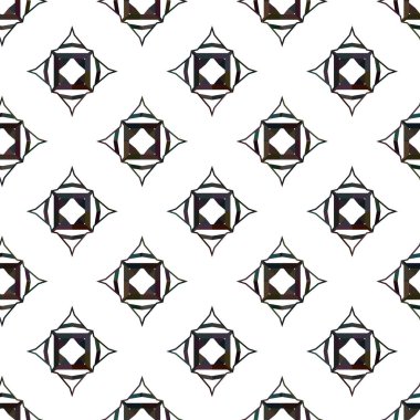 Geometrik süslemeli vektör deseni. Kusursuz tasarım dokusu.