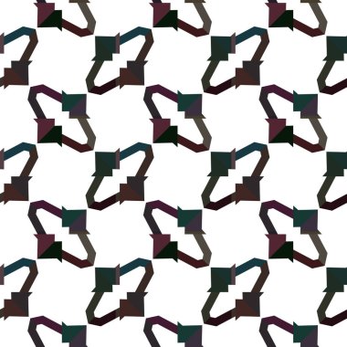 Geometrik süslemeli vektör deseni. Kusursuz tasarım dokusu. 