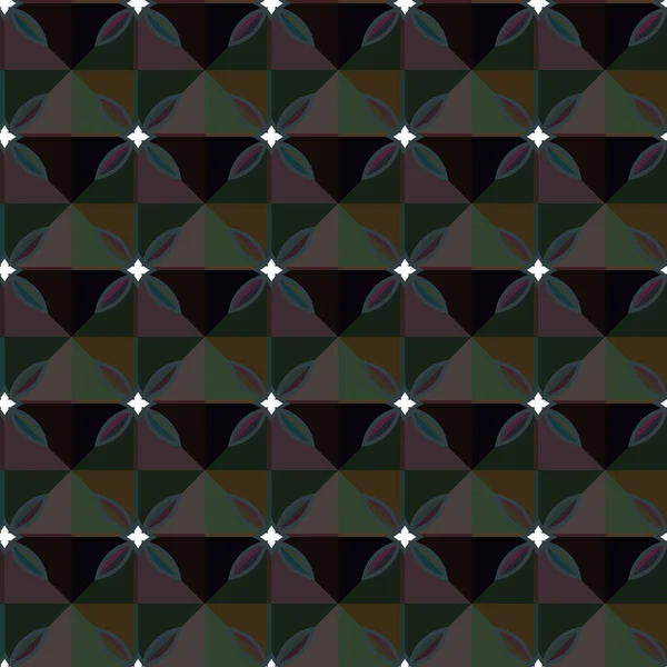 Naadloos Patroon Met Abstracte Geometrische Vormen — Stockvector