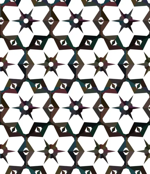 Patrón Vectorial Ornamental Geométrico Textura Diseño Sin Costuras — Archivo Imágenes Vectoriales